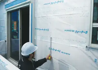 防水シート施工