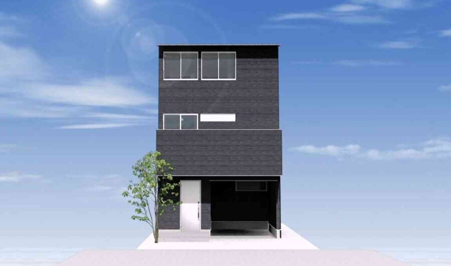 西淀川区 浪速区で3階建てのインナーガレージのあるお家をご提案中